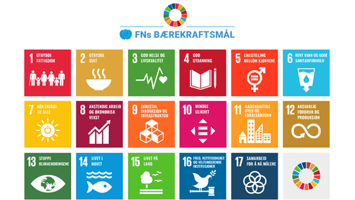 FNs bærekraftsmål visuell plakat