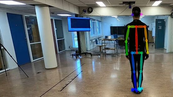 markører på en kropp som viser bevegelse teknologi